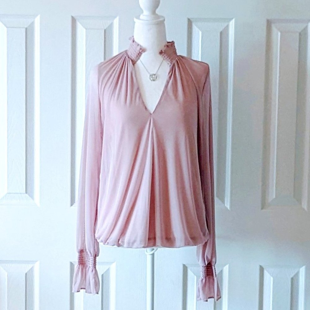 EXPRESS Long Sleeve Blouse Top  Size M  Mauve  NWOT